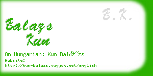 balazs kun business card